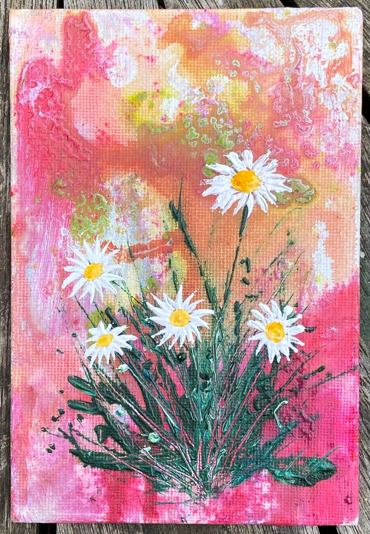 Little Daises on Pink