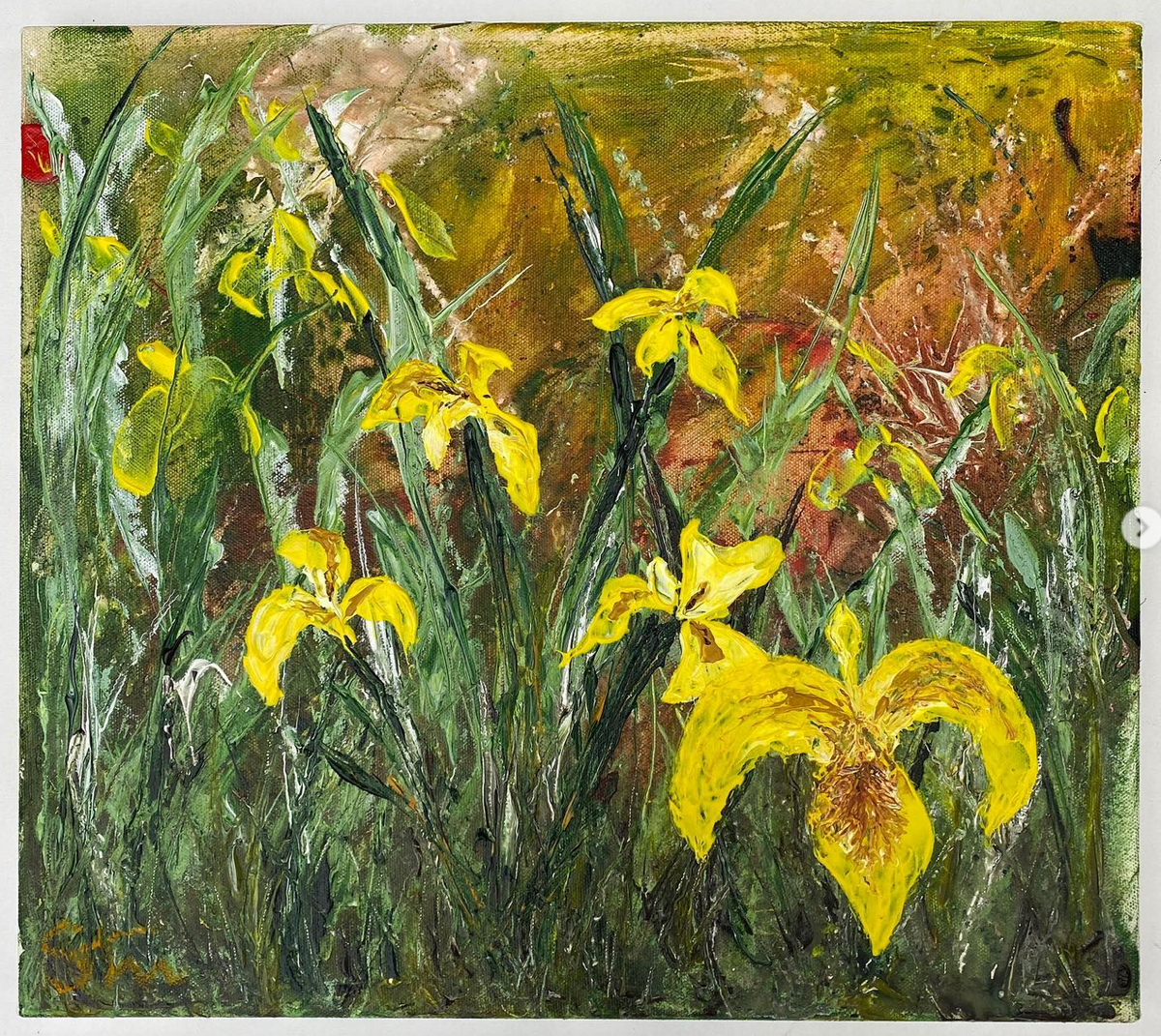 'Yellow Flag Iris I' Original