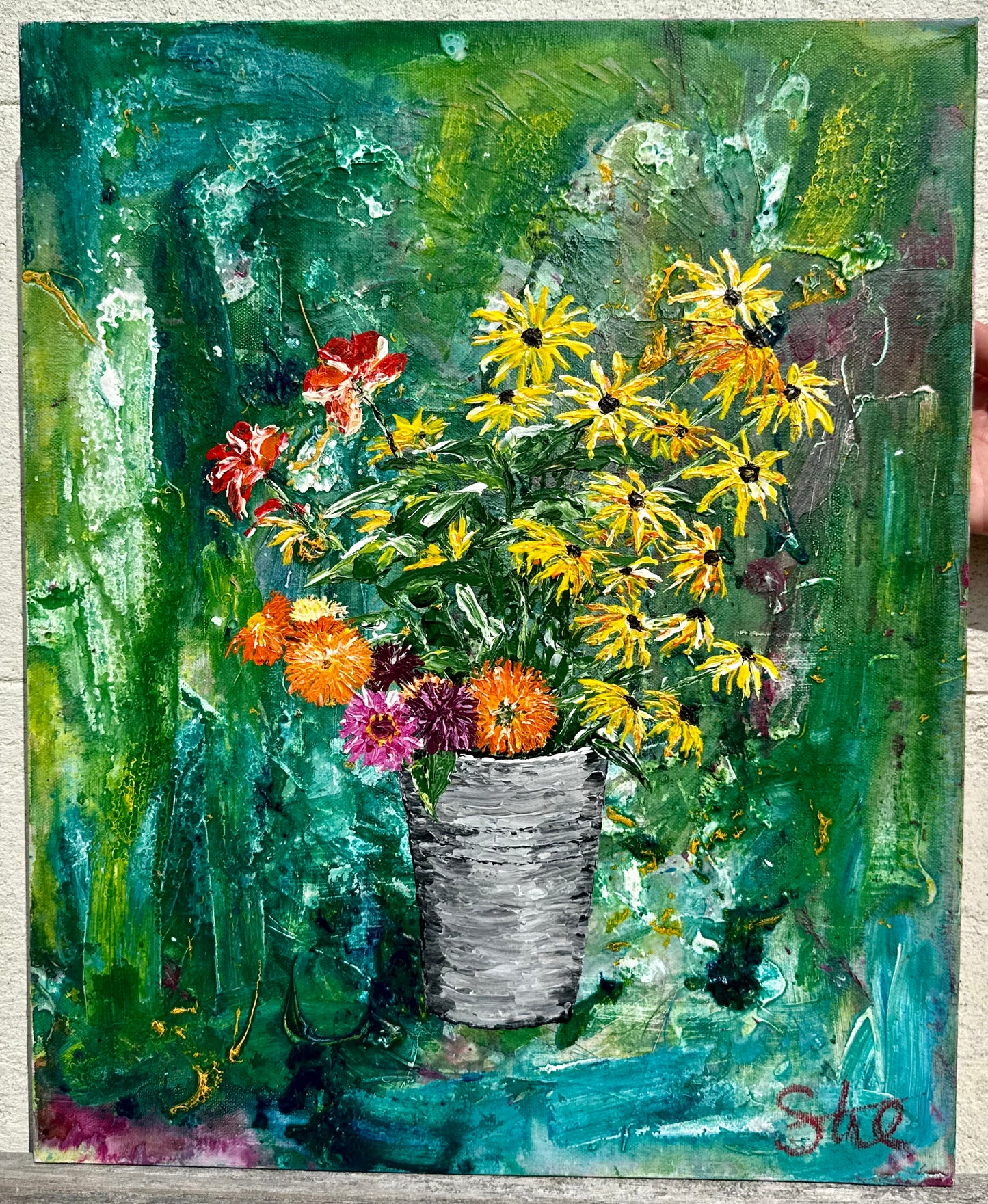 Bucket of Flowers Original