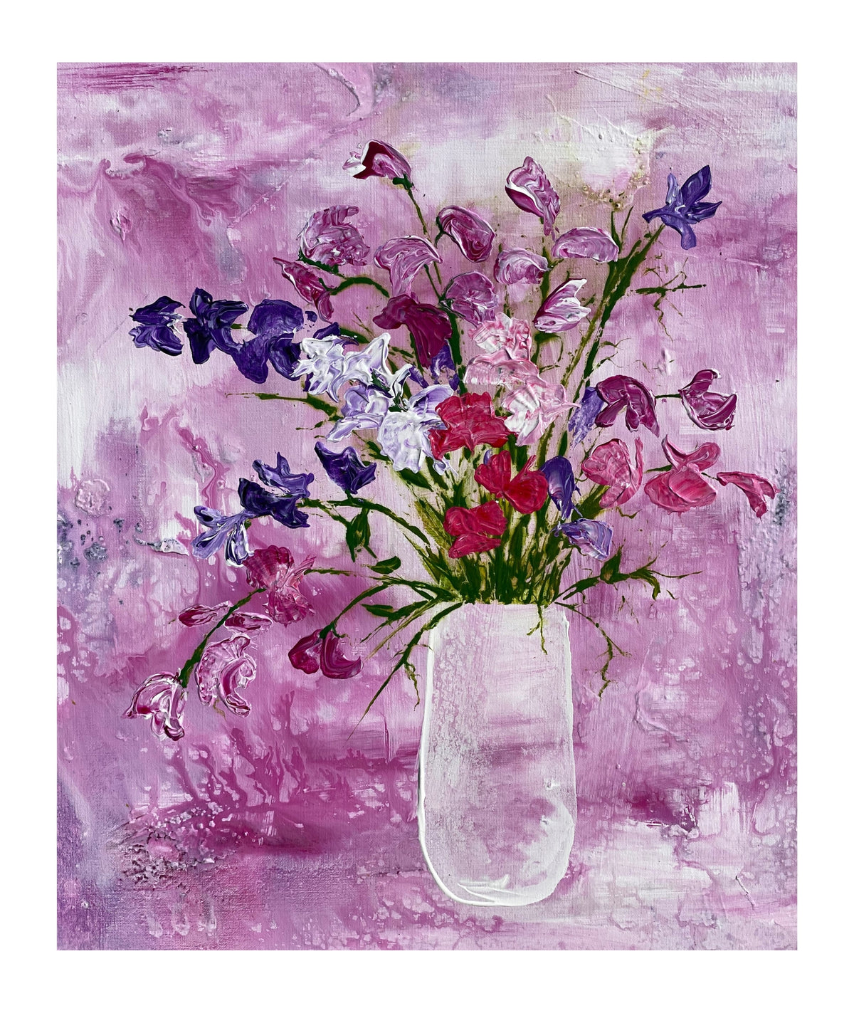 Sweet Peas Signed Print