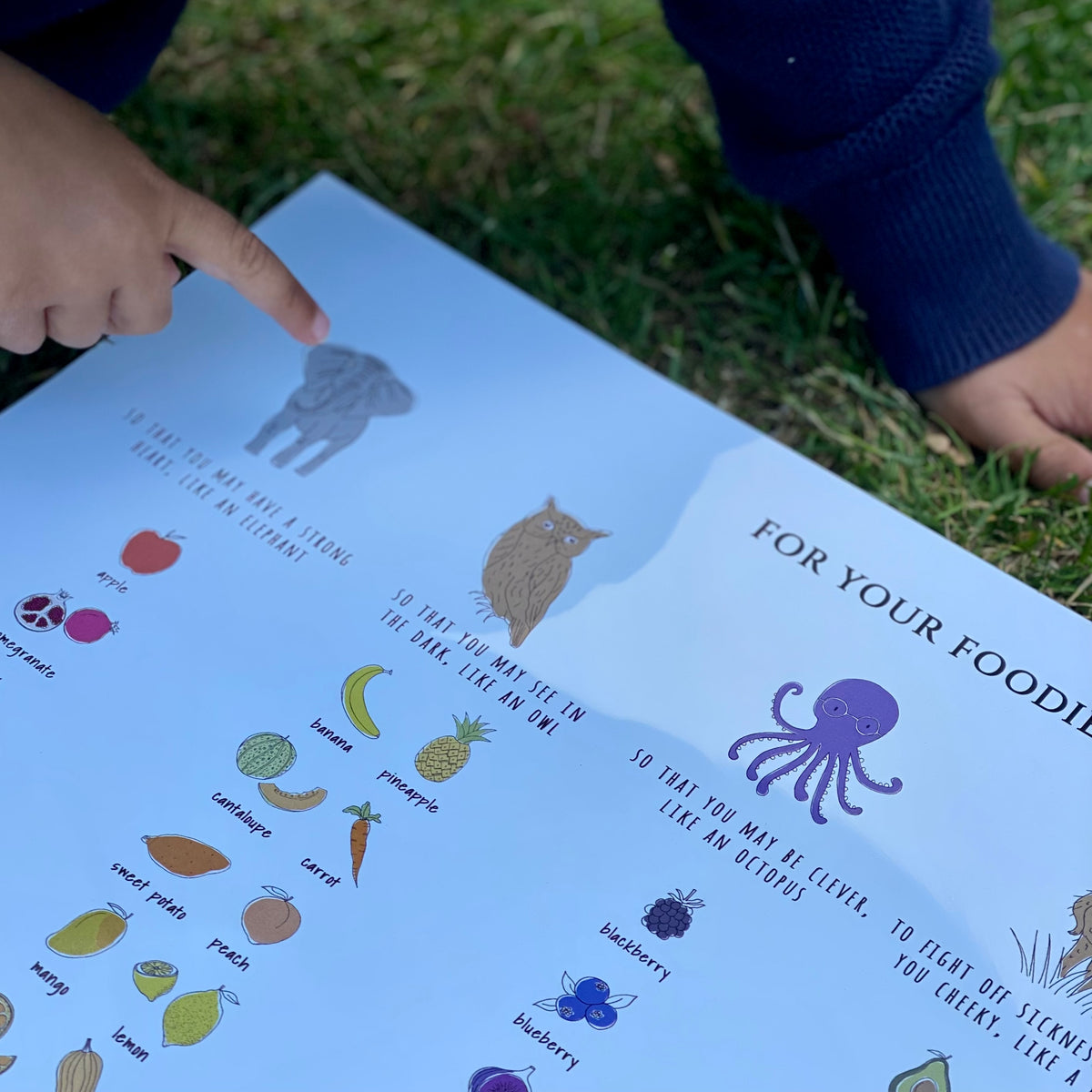 Foodie Print for Kids w Stickers