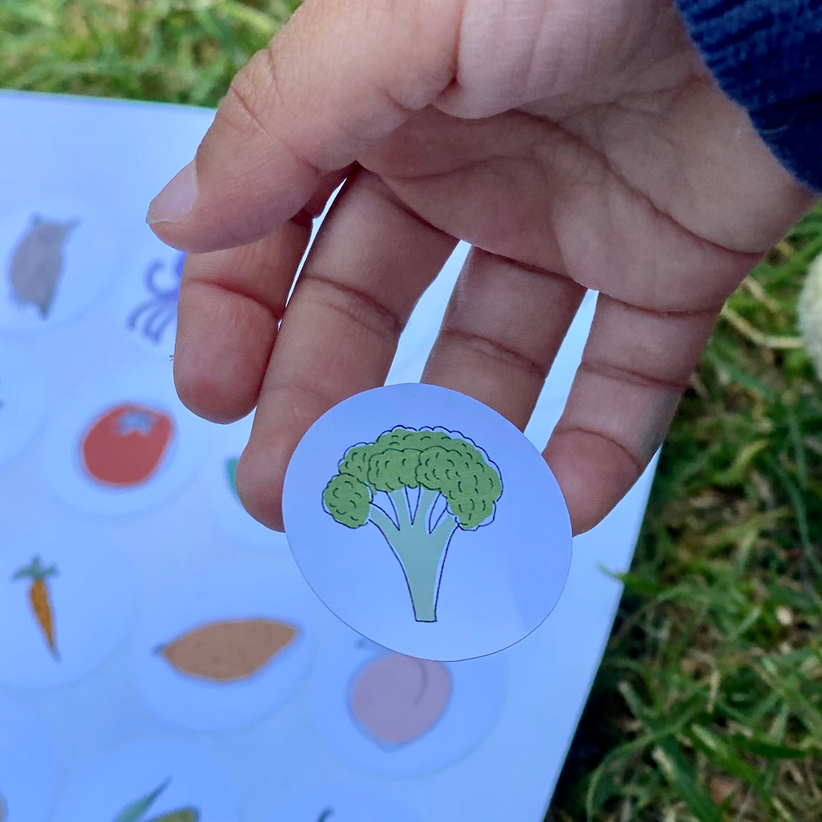 Foodie Print for Kids w Stickers