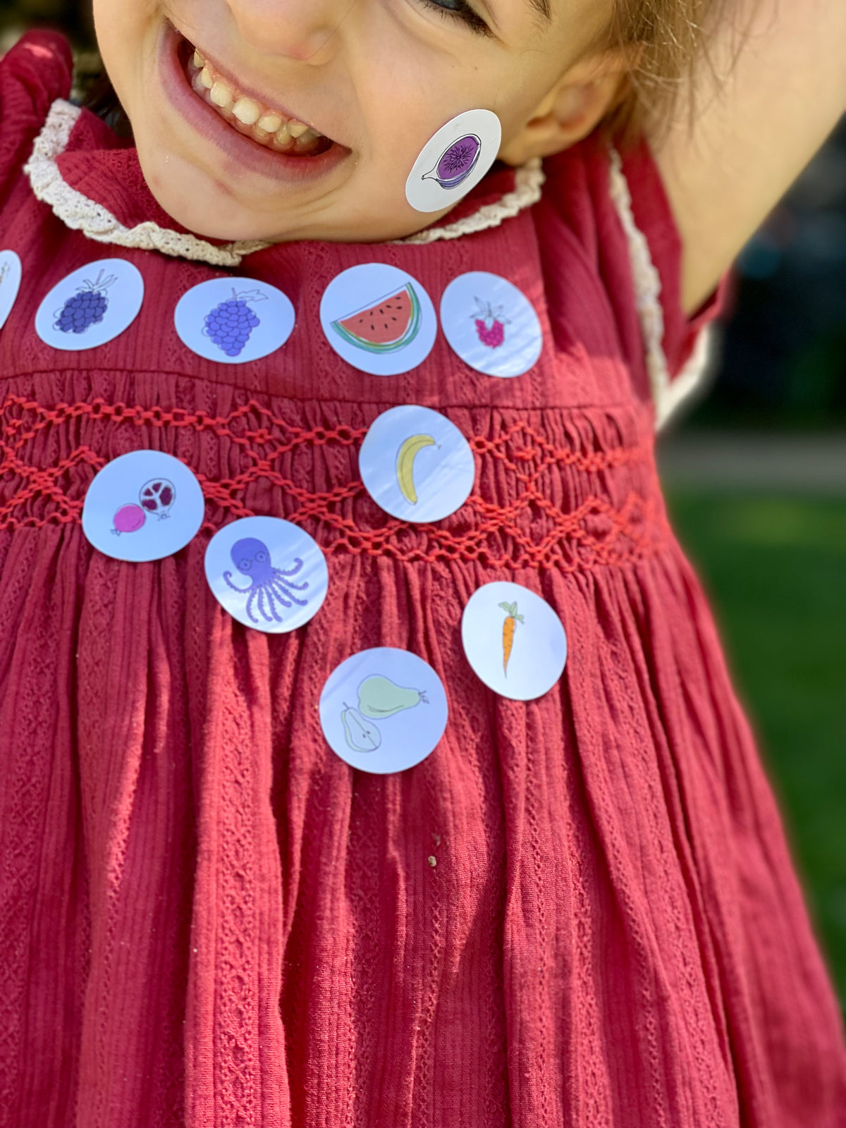 Foodie Print for Kids w Stickers
