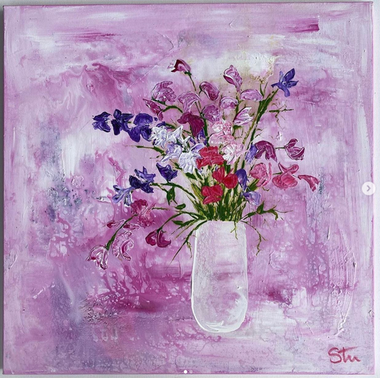 Pink Sweet Peas Original