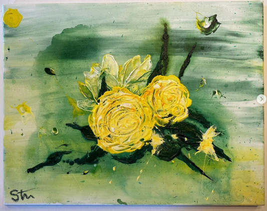 'Yellow Roses II' Original